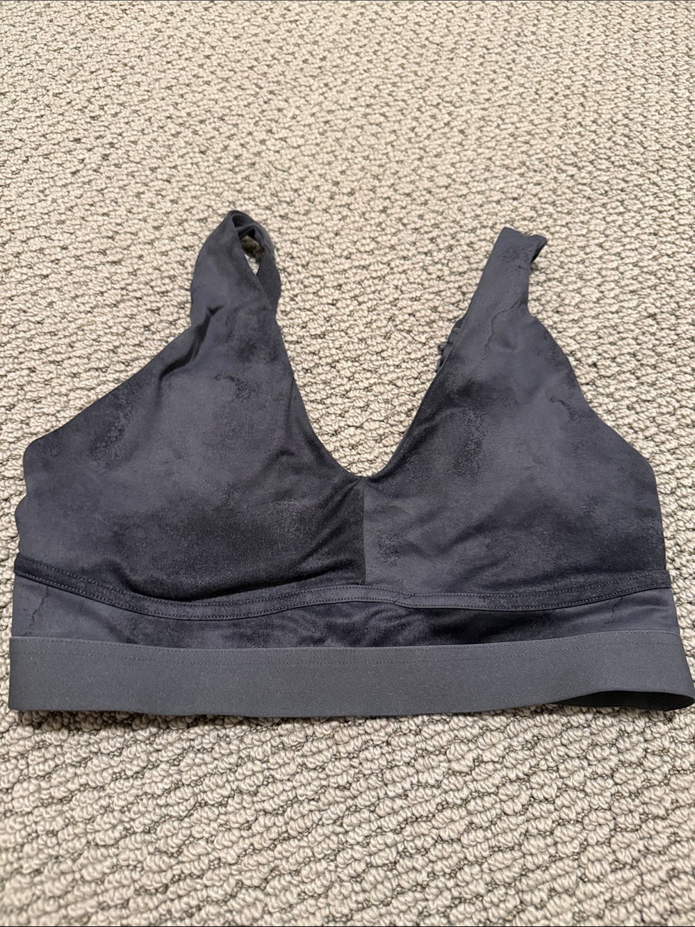 Fabletics All Day Every Day Low Impact Bra, Onyx Smudge, Size Small